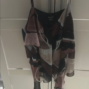 City Chic Multicolor Abstract Blouse